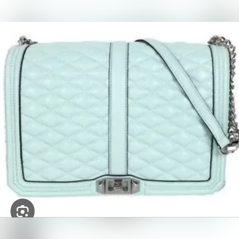 Rebecca Minkoff Chevron Quilted Jumbo Love Leather Crossbody Bag.. Final $